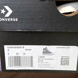 NWB Converse High Top Black